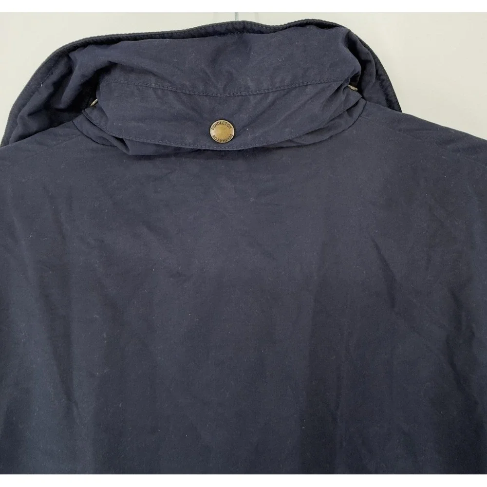 Pendleton Jacket Mens XL Navy 3M Thinsulate Hooded Insulated Zip Snap Pockets‎